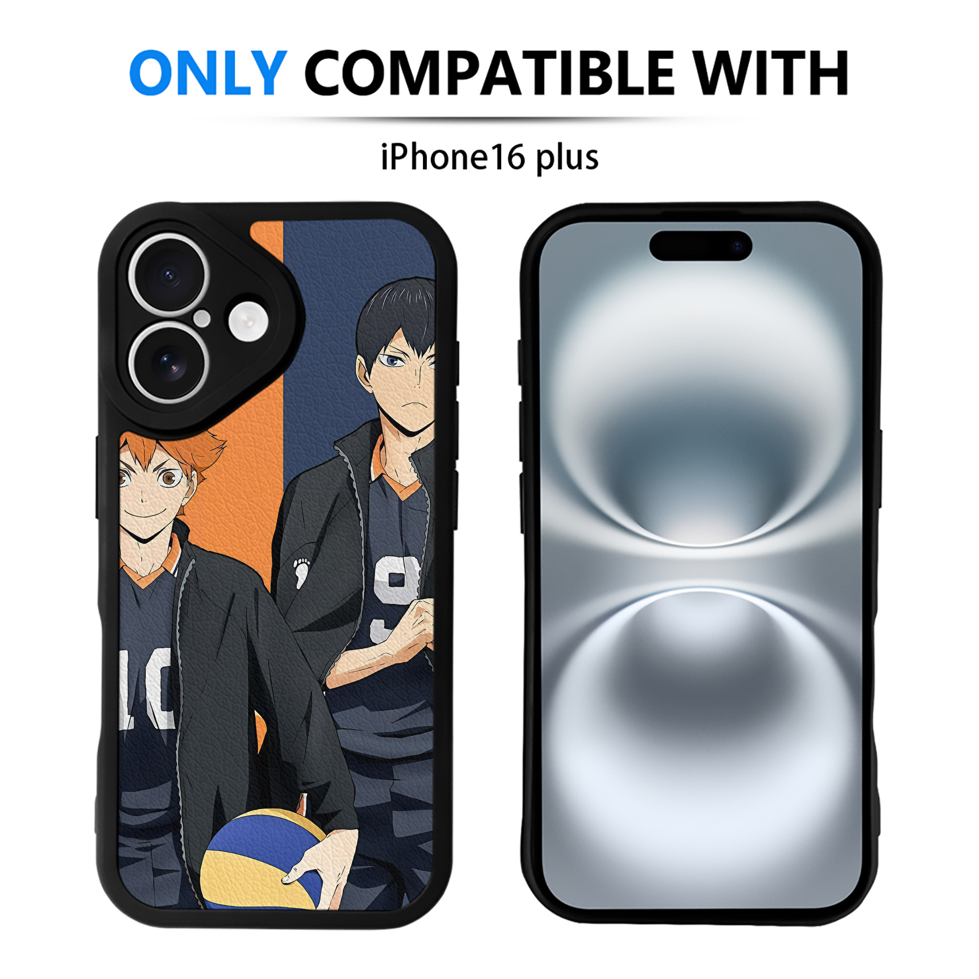 （画像用） ハイキュー!! Haikyu!! 【iPhone 16シリーズ対応】シリコンスマホケース（レザー調） 材質：シリコン